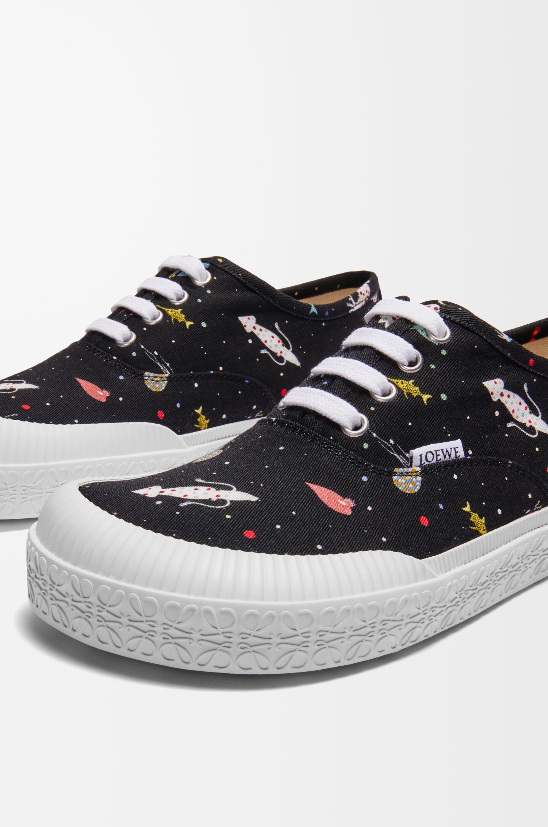 Deep Sea Terra Vulca lace-up sneaker in canvas Colour : Black/Multicolor-2be806ec-b235-449c-5422-08dd56e02305