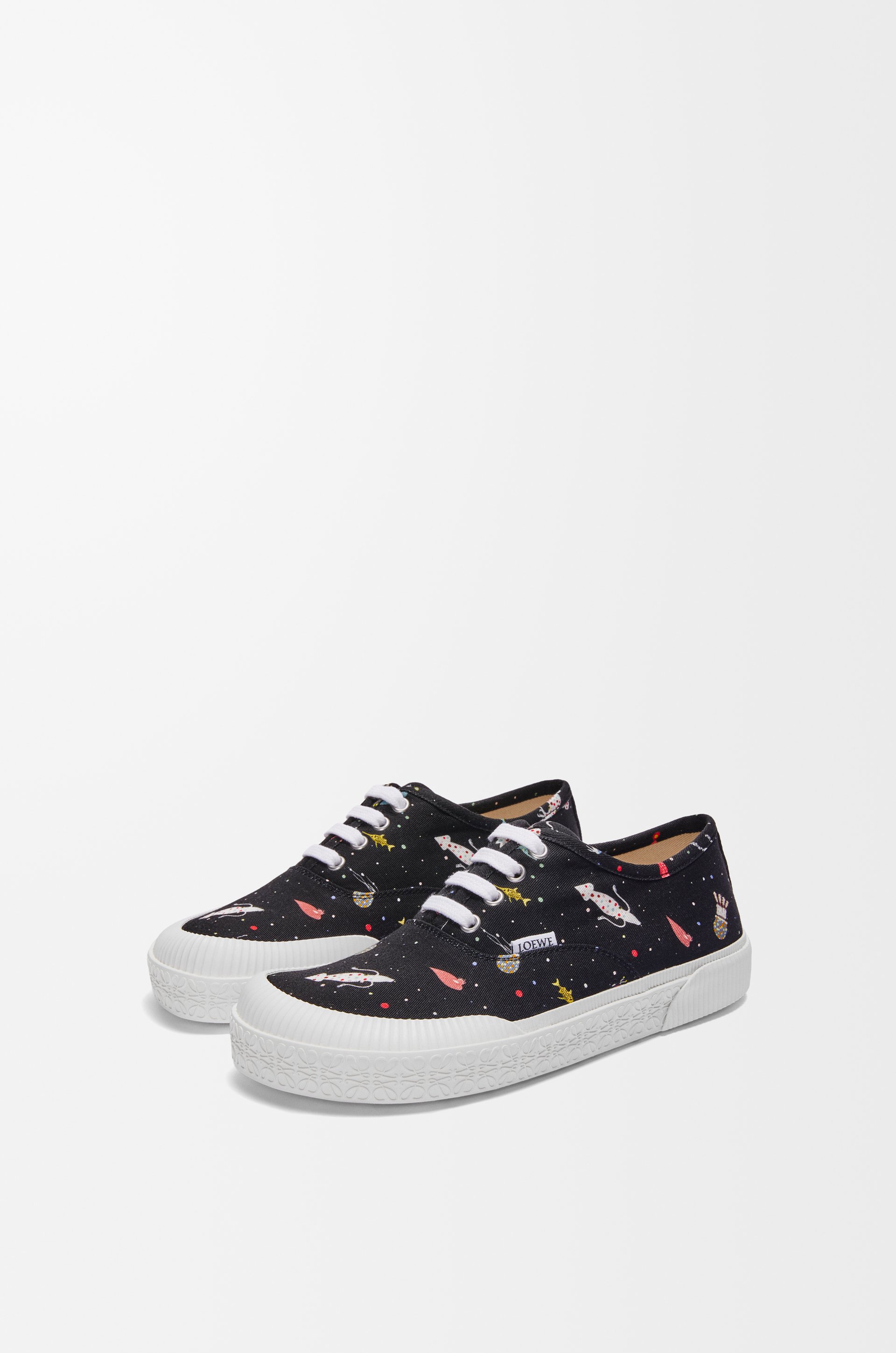 Deep Sea Terra Vulca lace-up sneaker in canvas Colour : Black/Multicolor-cd566270-9655-44ca-5420-08dd56e02305